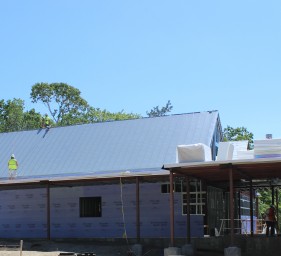 Front of building and entrance
